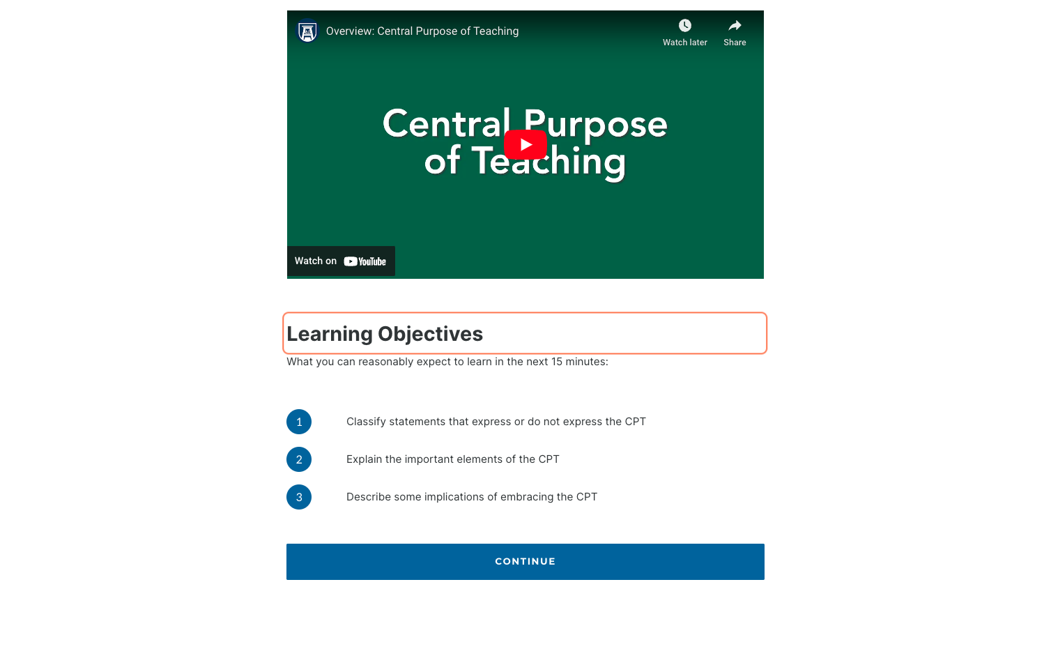 Review Learning Objectives carefully.