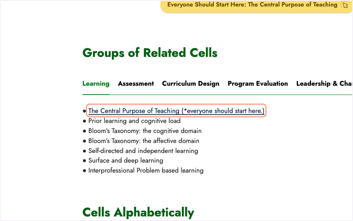 Now click on one of the topics you are interested in.
