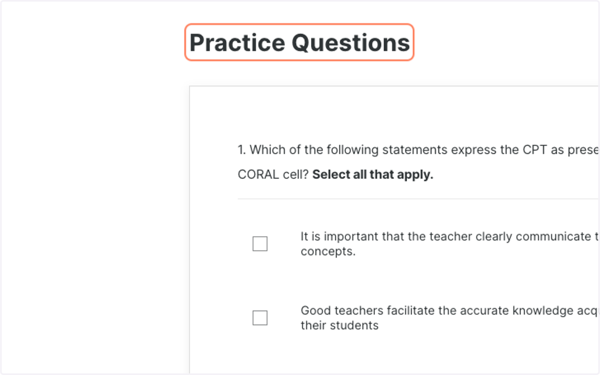 Complete Practice Questions