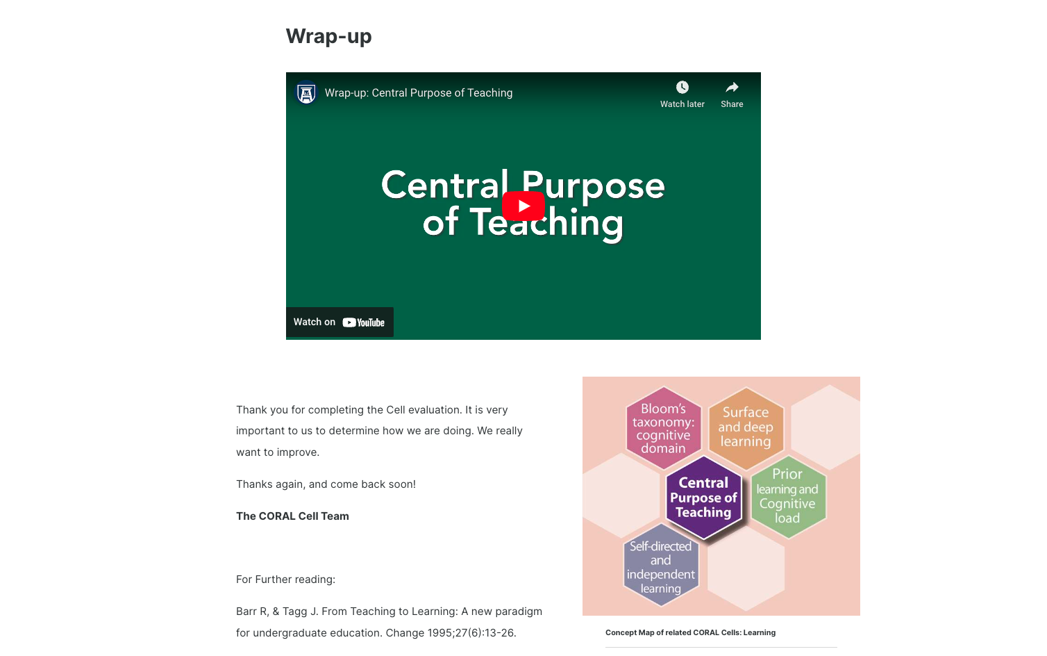 Click on the Wrap-up video and resources