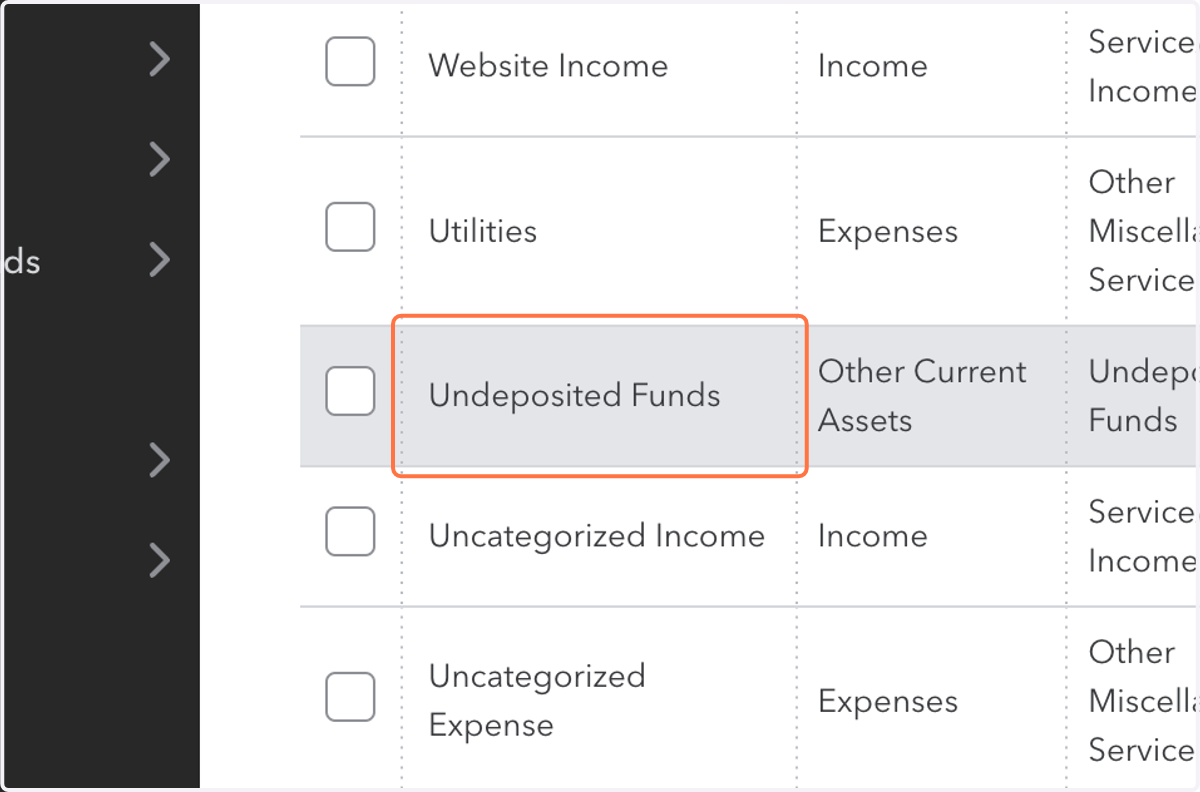 Double Click on Undeposited Funds