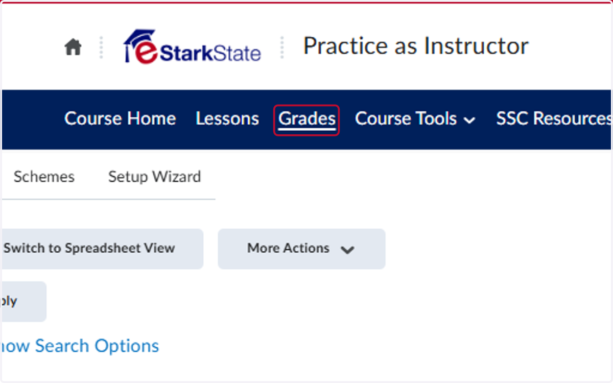 Click on Grades
