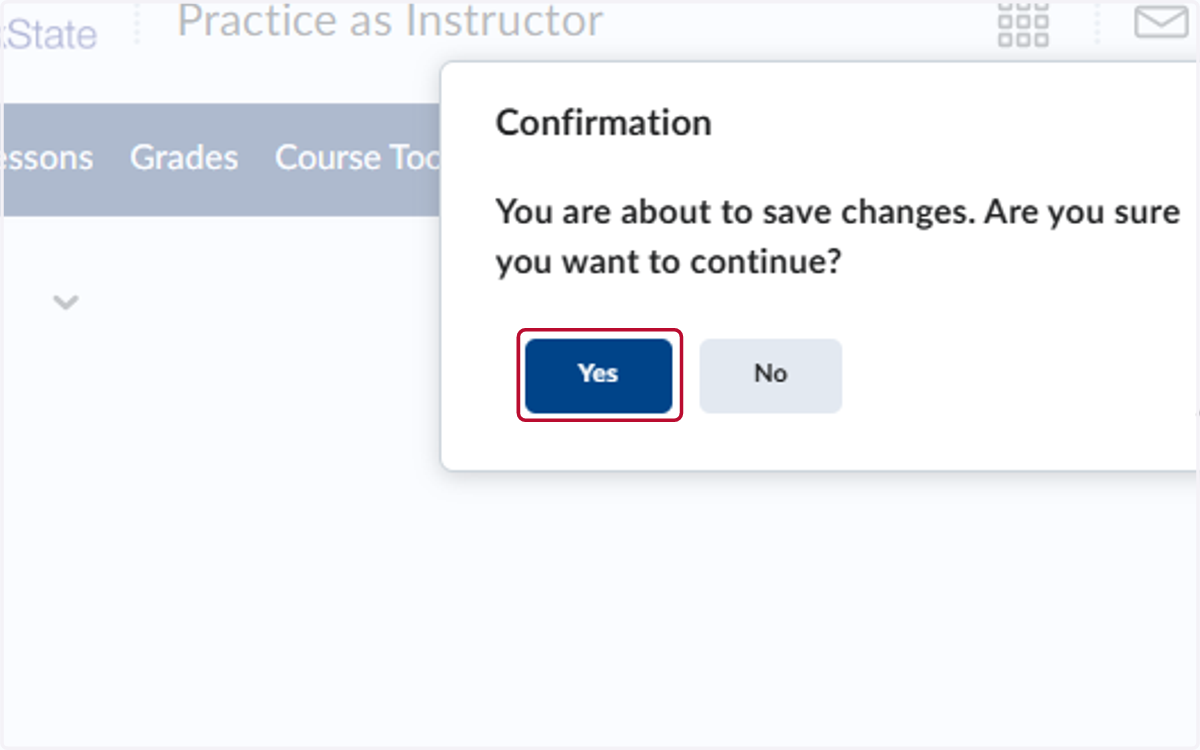 Click on Yes