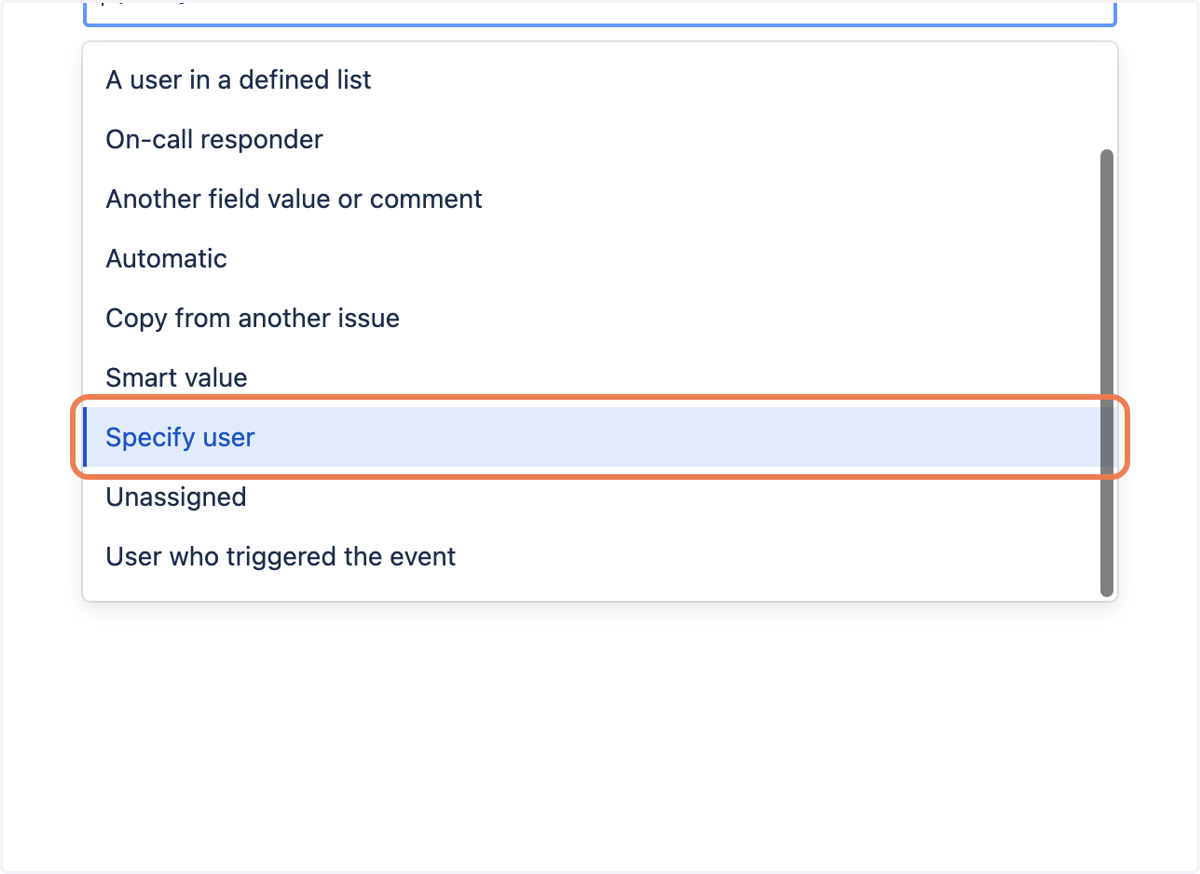Click on Specify user
