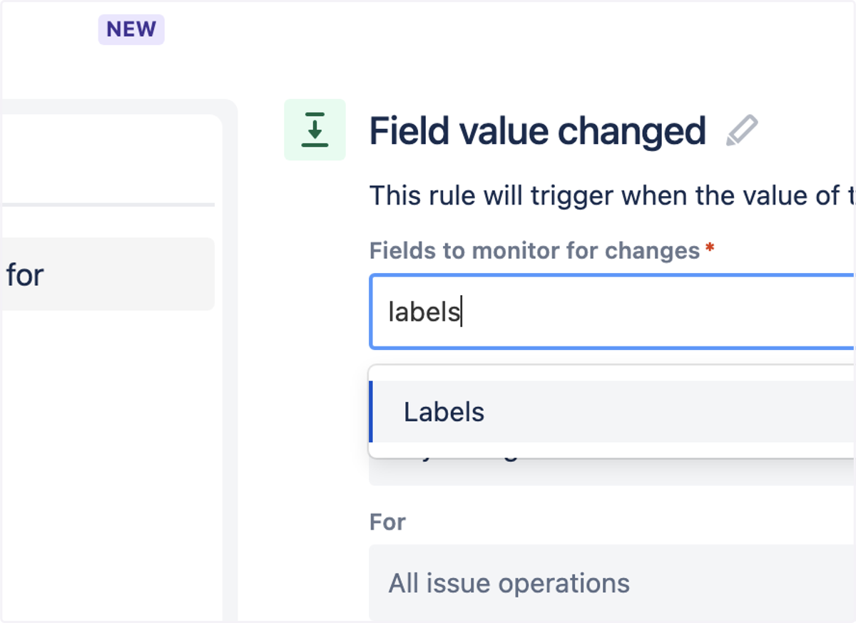 Type "labels"