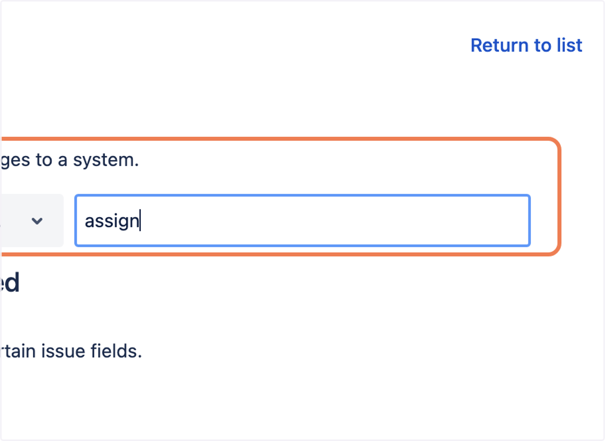 Type "assign"