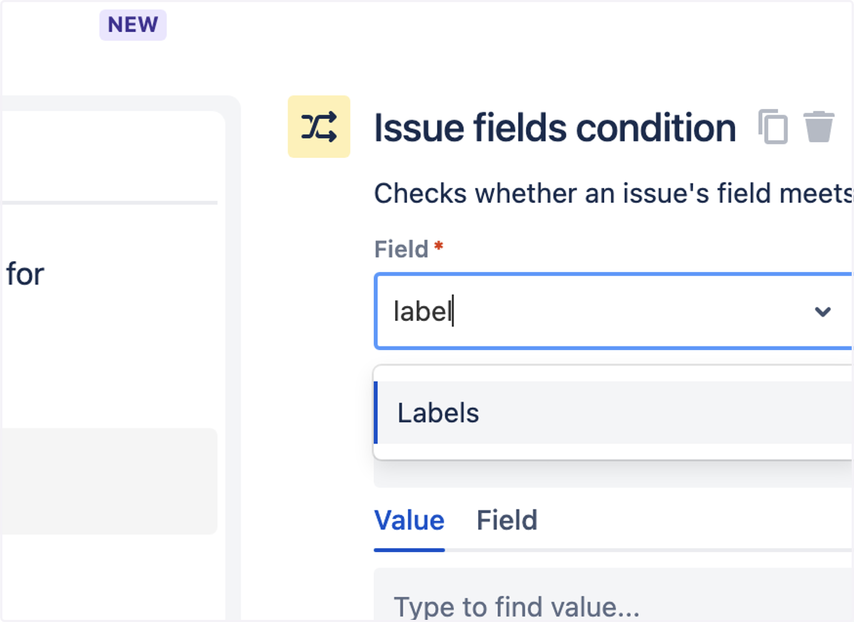 Type "labels"