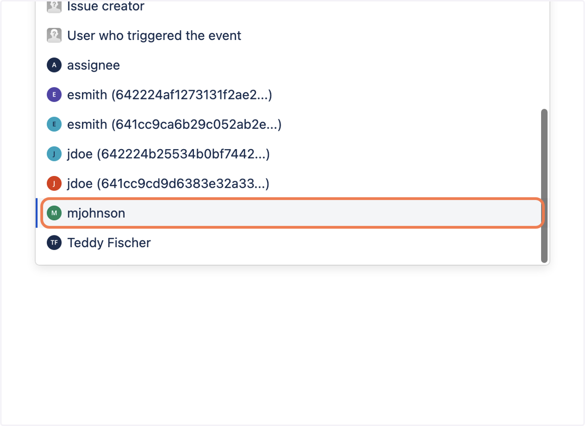 Click on the user to assign issues with these specific labels