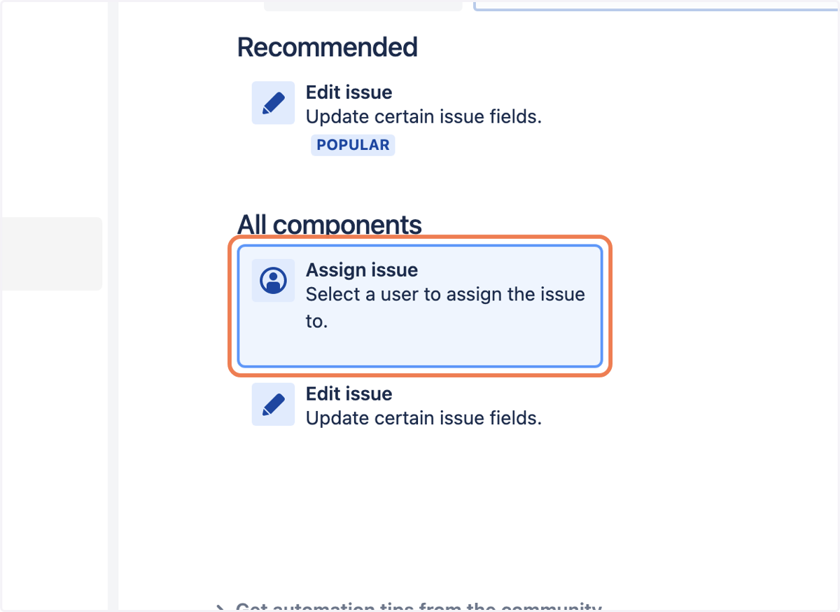 Click on Assign issue…