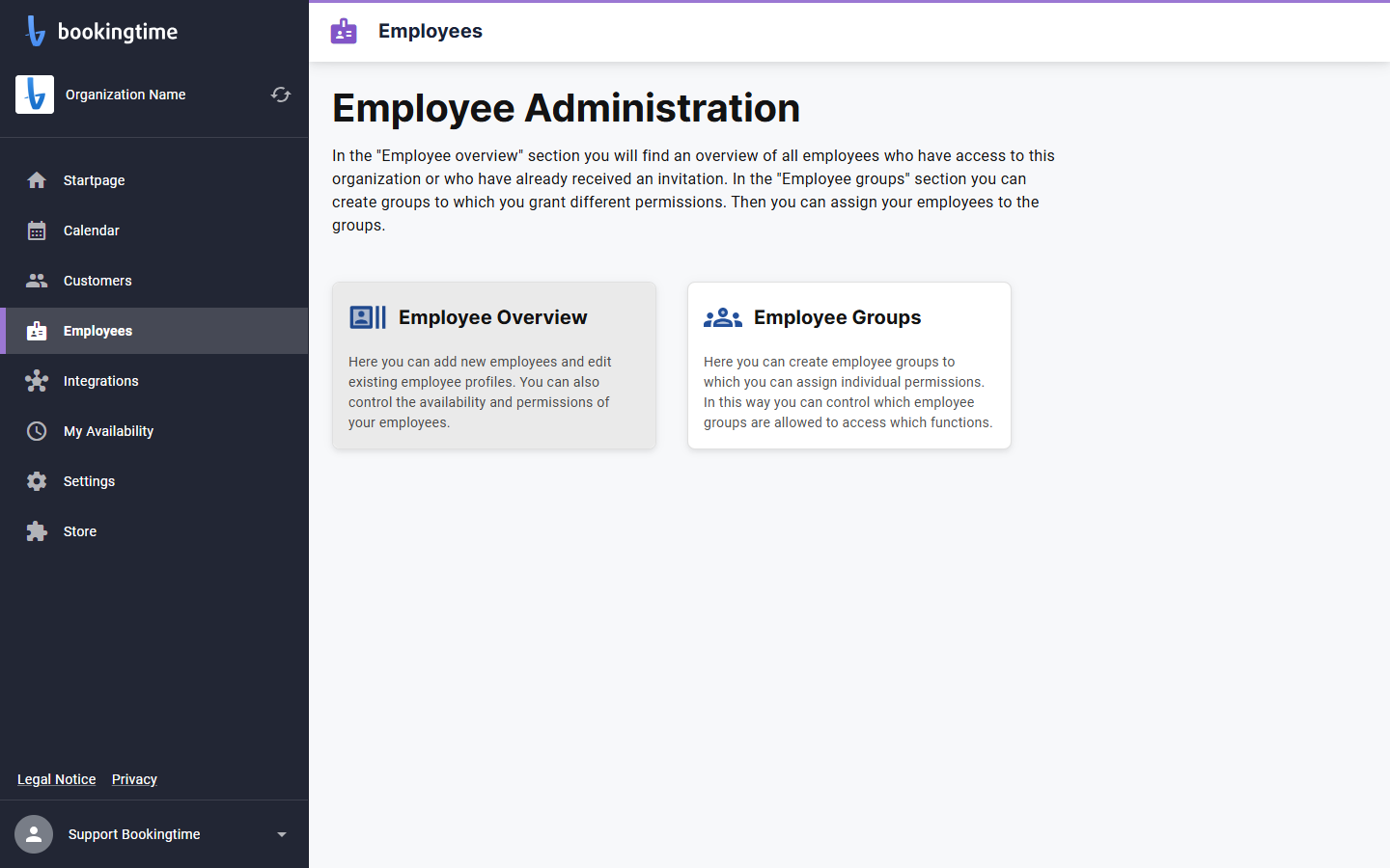 Click on Employee Overview