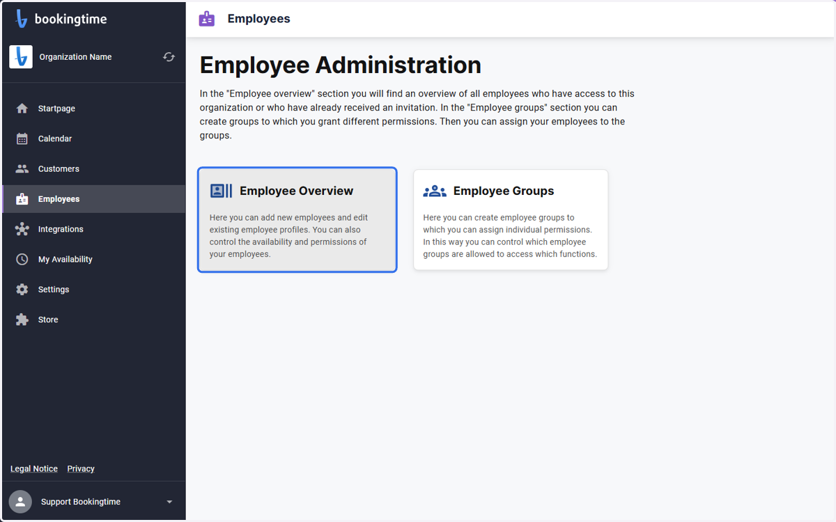 Click on Employee Overview