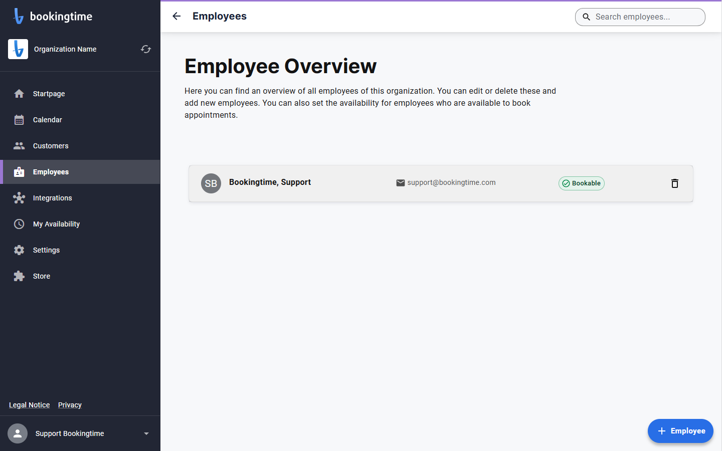Choose an employee