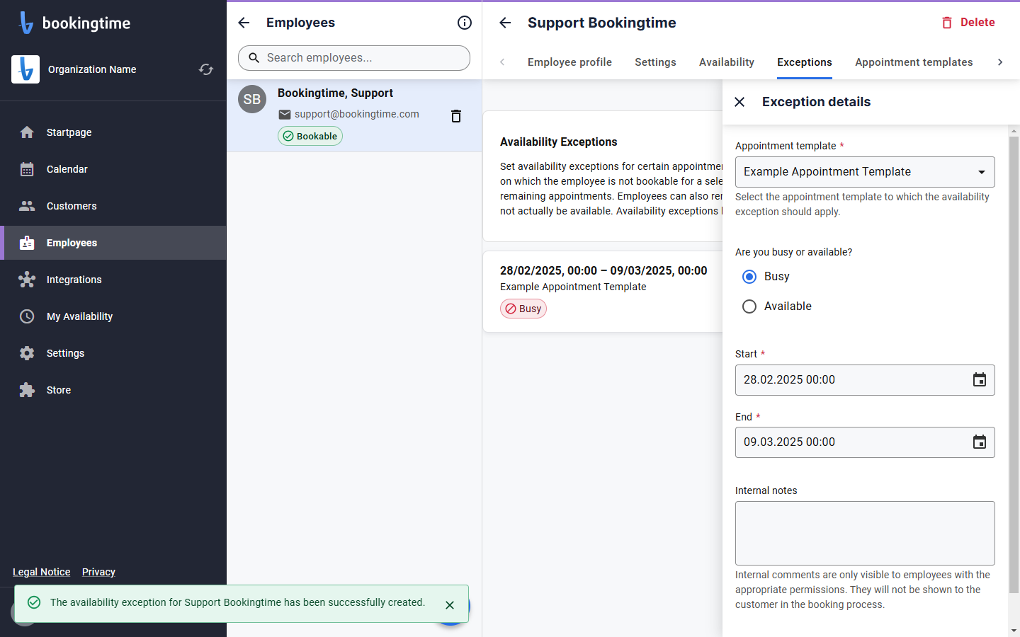 The entered configuration will be shown at the end