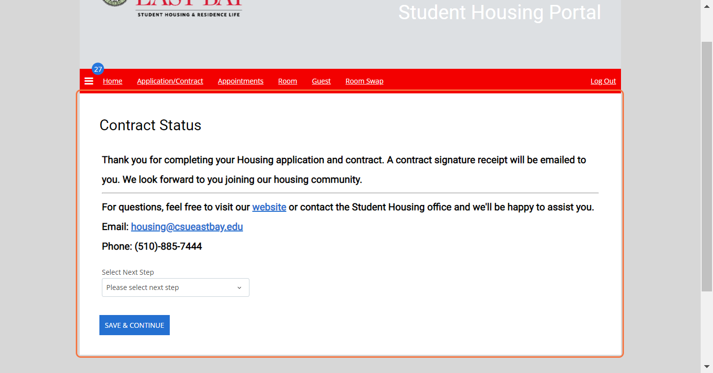 Application and Contract Submitted