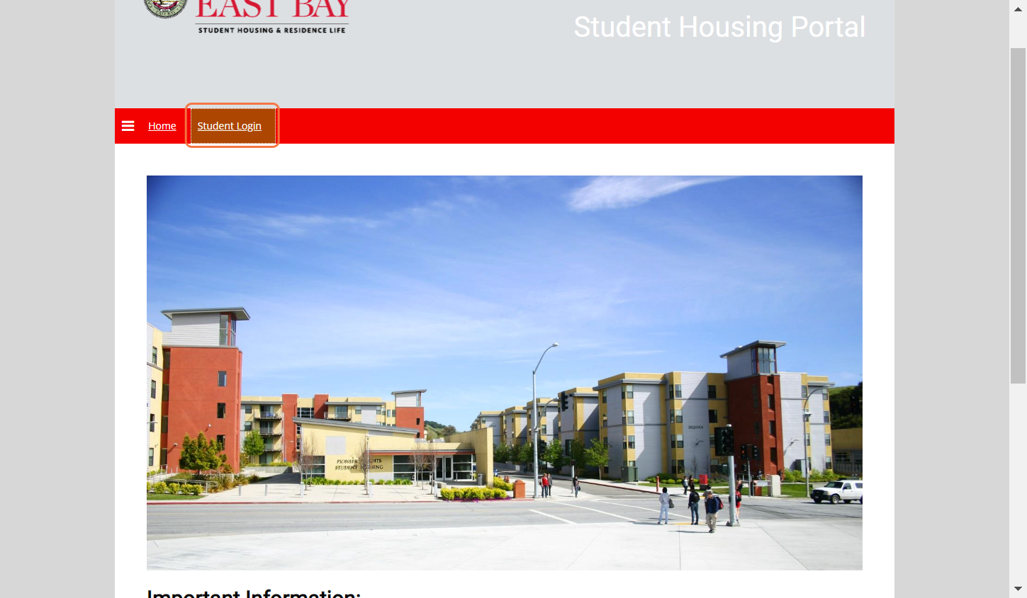Click on Student Login