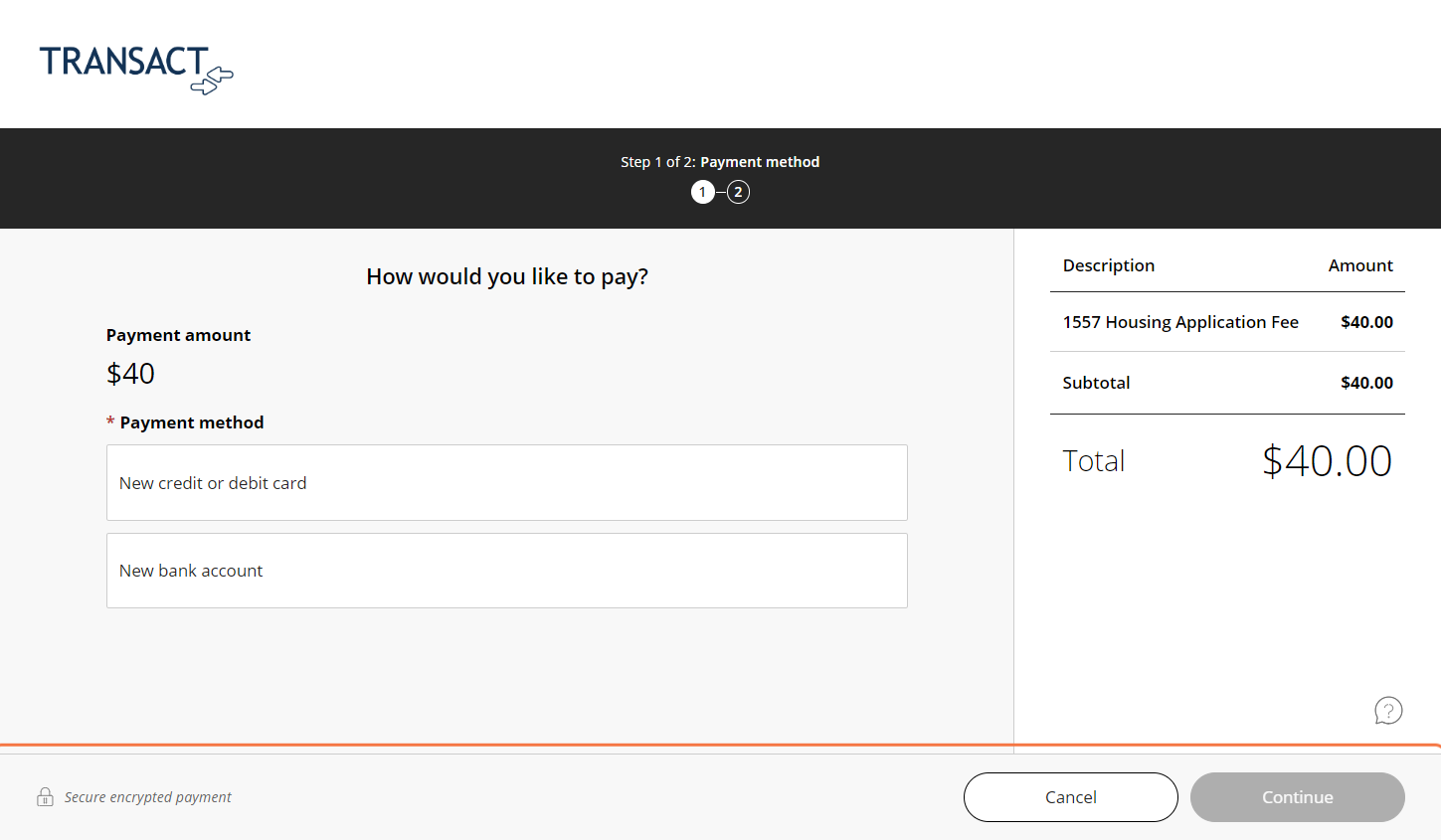 Payment on Cashnet