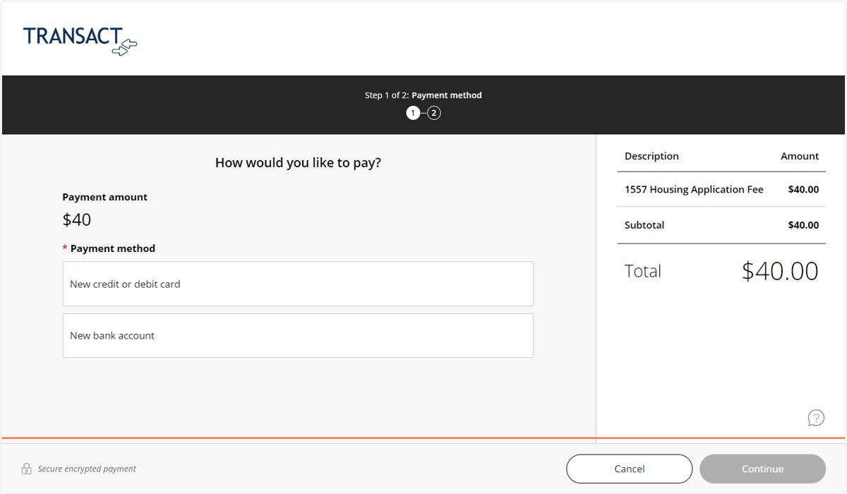 Payment on Cashnet