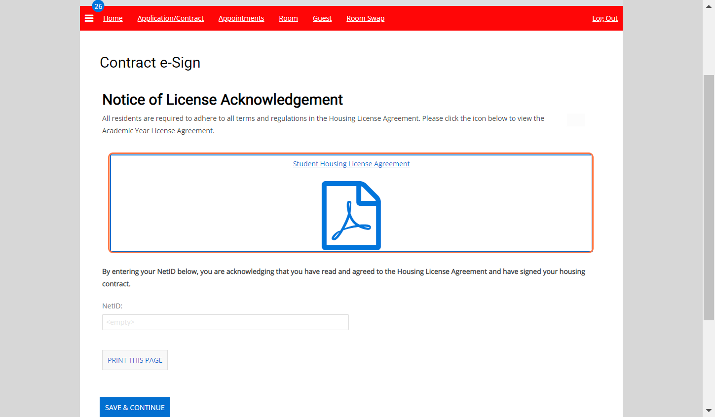 Student Housing License Agreement