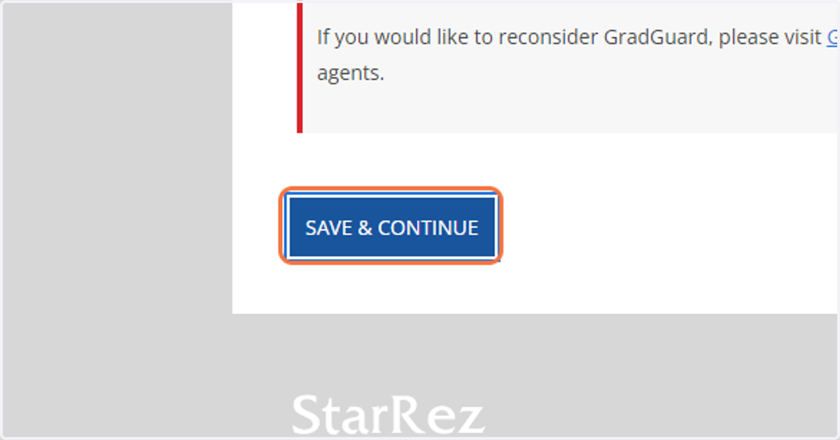 Click on SAVE & CONTINUE