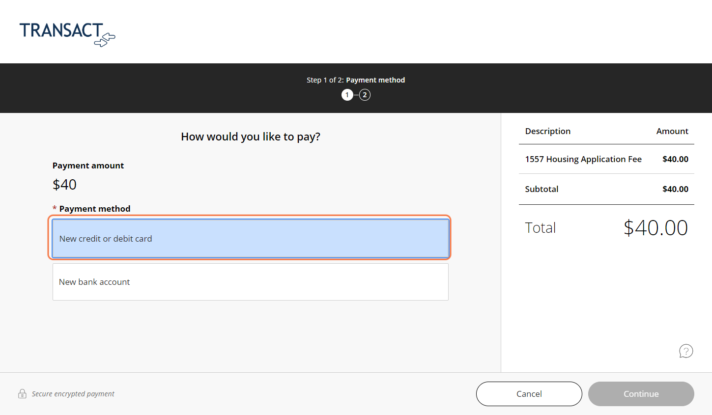 Payment Option 1