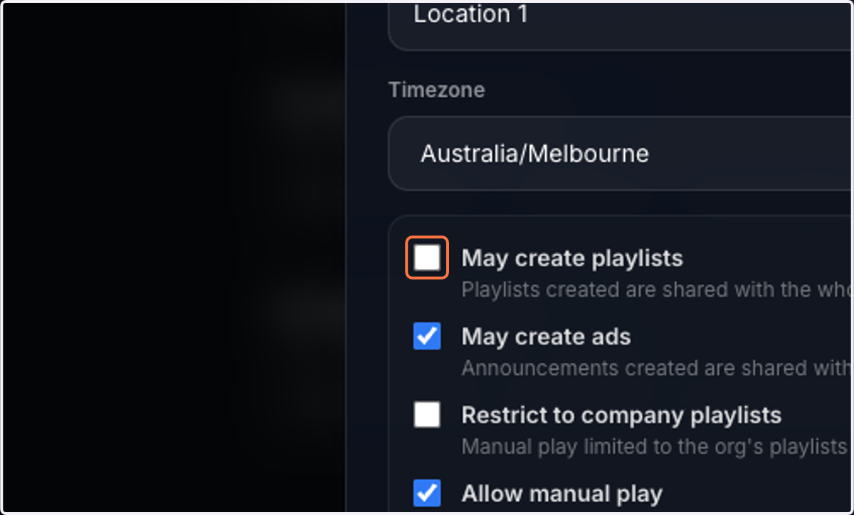Choose the permissions to grant this store