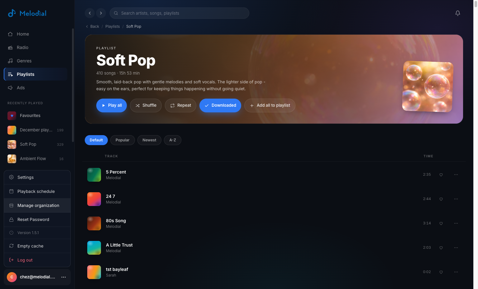 Click on Manage organization
