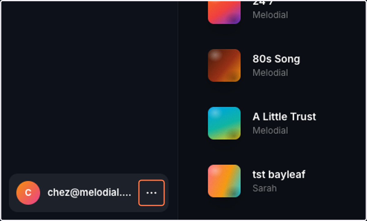 Click on Profile menu