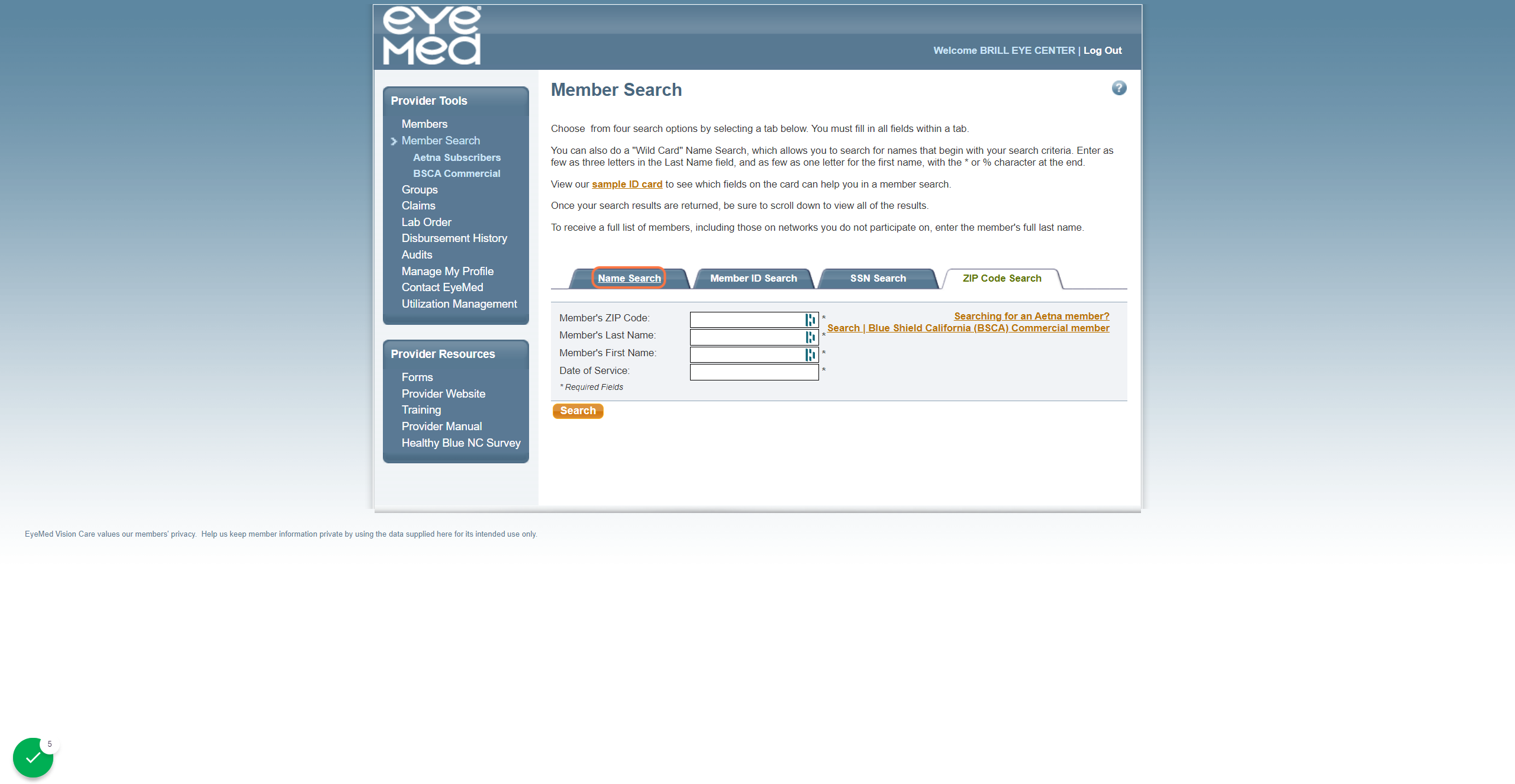 There's many ways to search for patients.