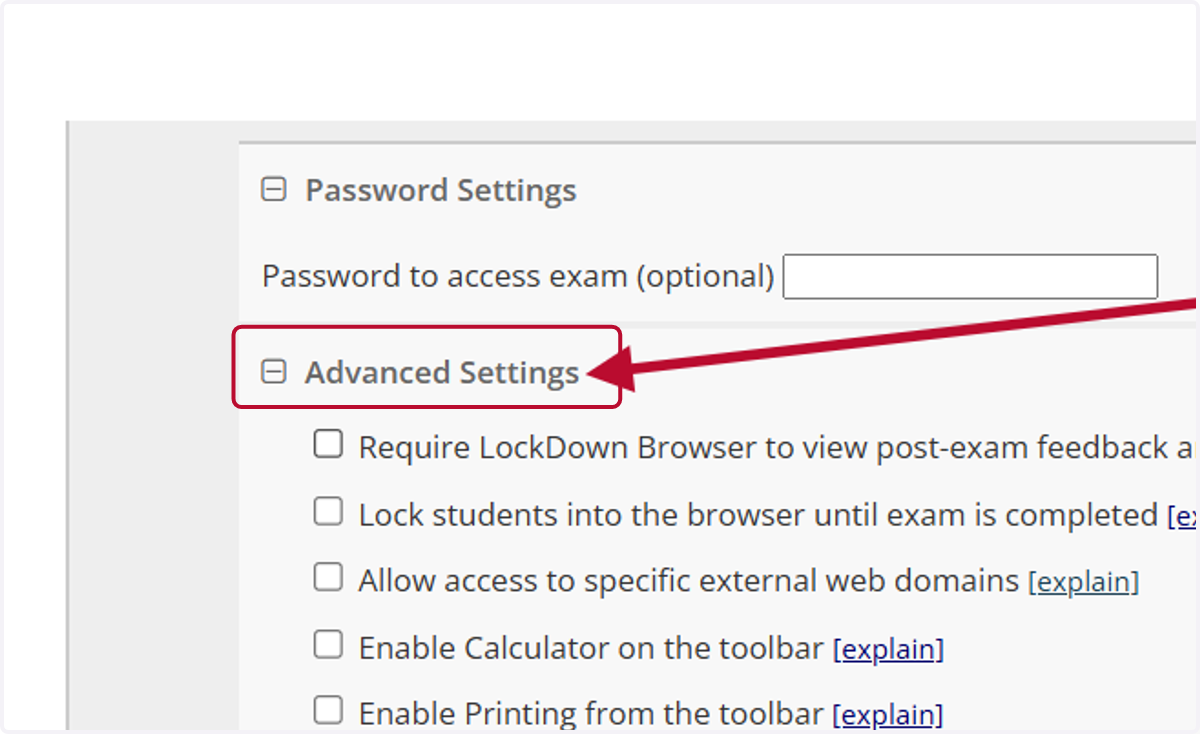 Uncheck Require LockDown Browser to view post-exam feedback and results