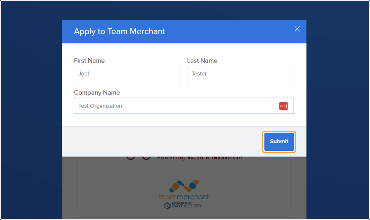 Fill Out and Click on Submit