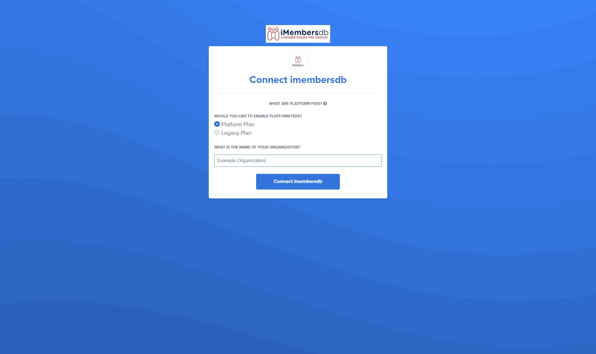 Click on Connect imembersdb