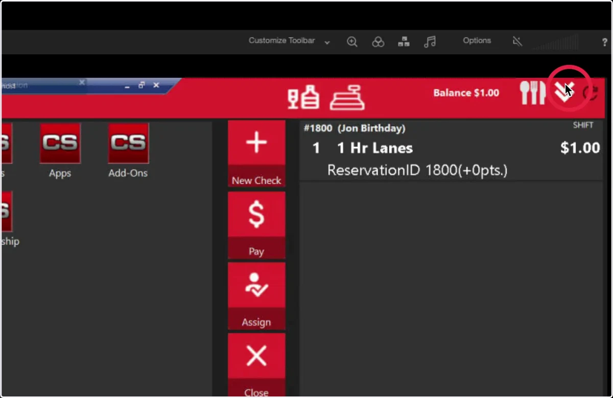 Click here to minimize the invoice.