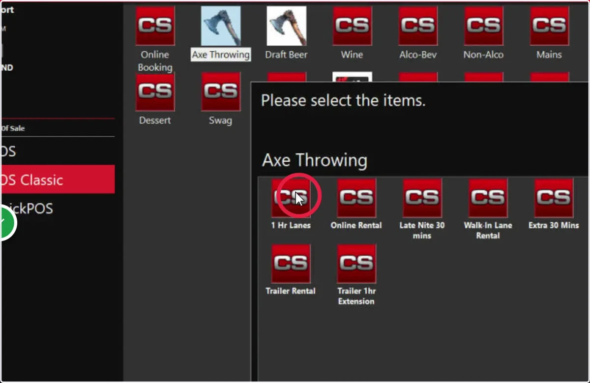 Select the item you are selling
