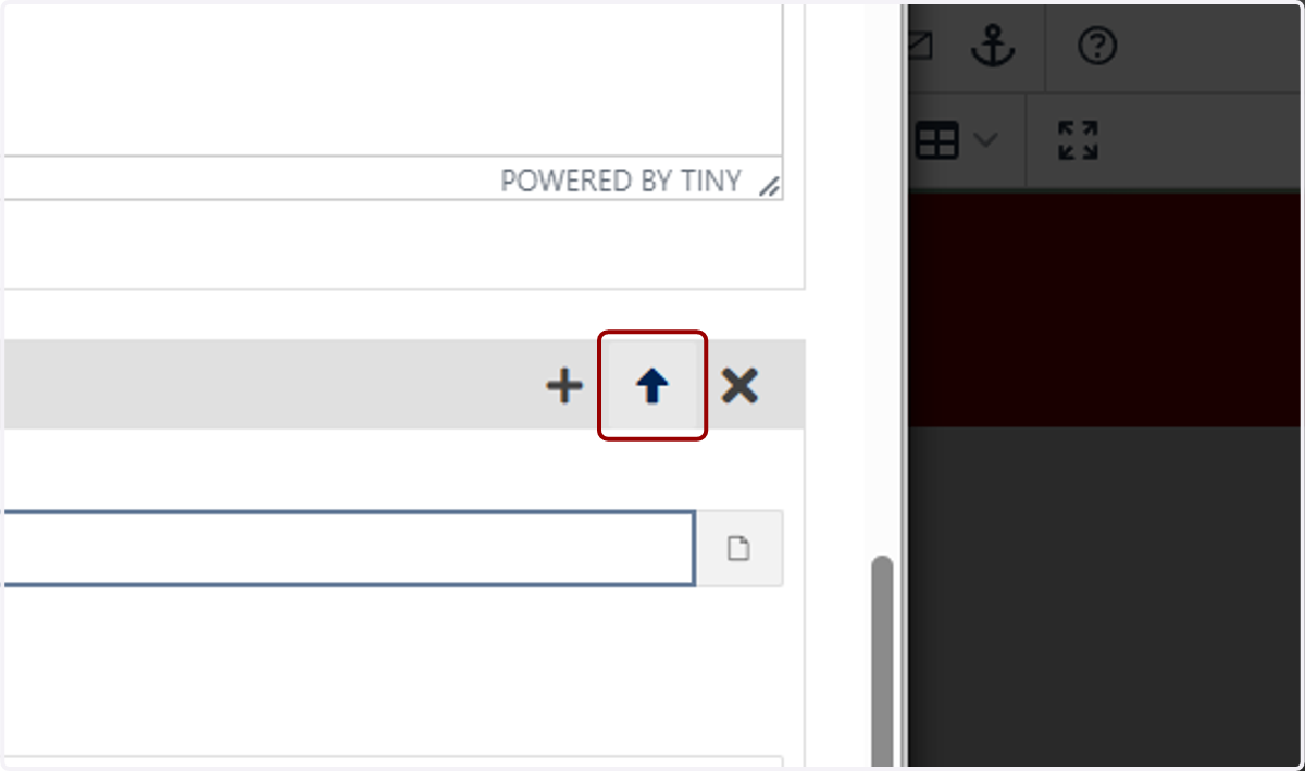 Group list controls with up and down arrows visible for reordering boxes.