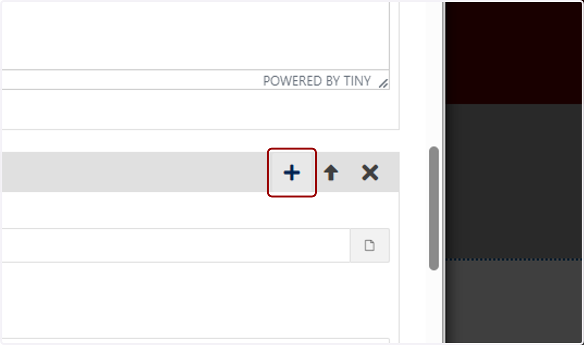 Group action control showing the option to add another group/card.