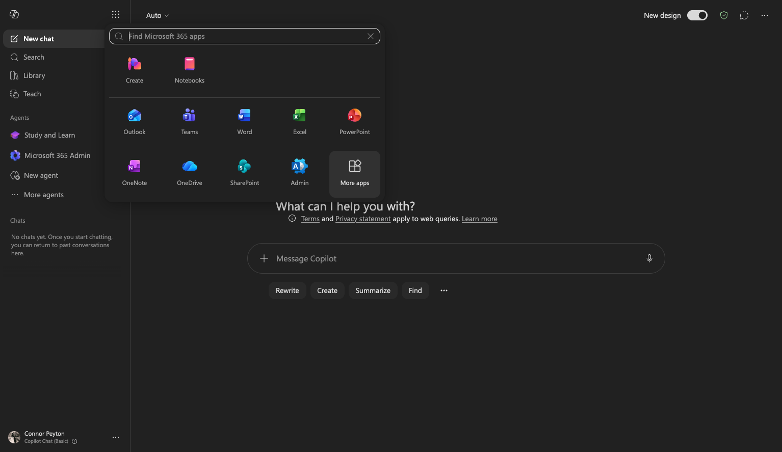 A. Click on Apps and more B. Click on More apps