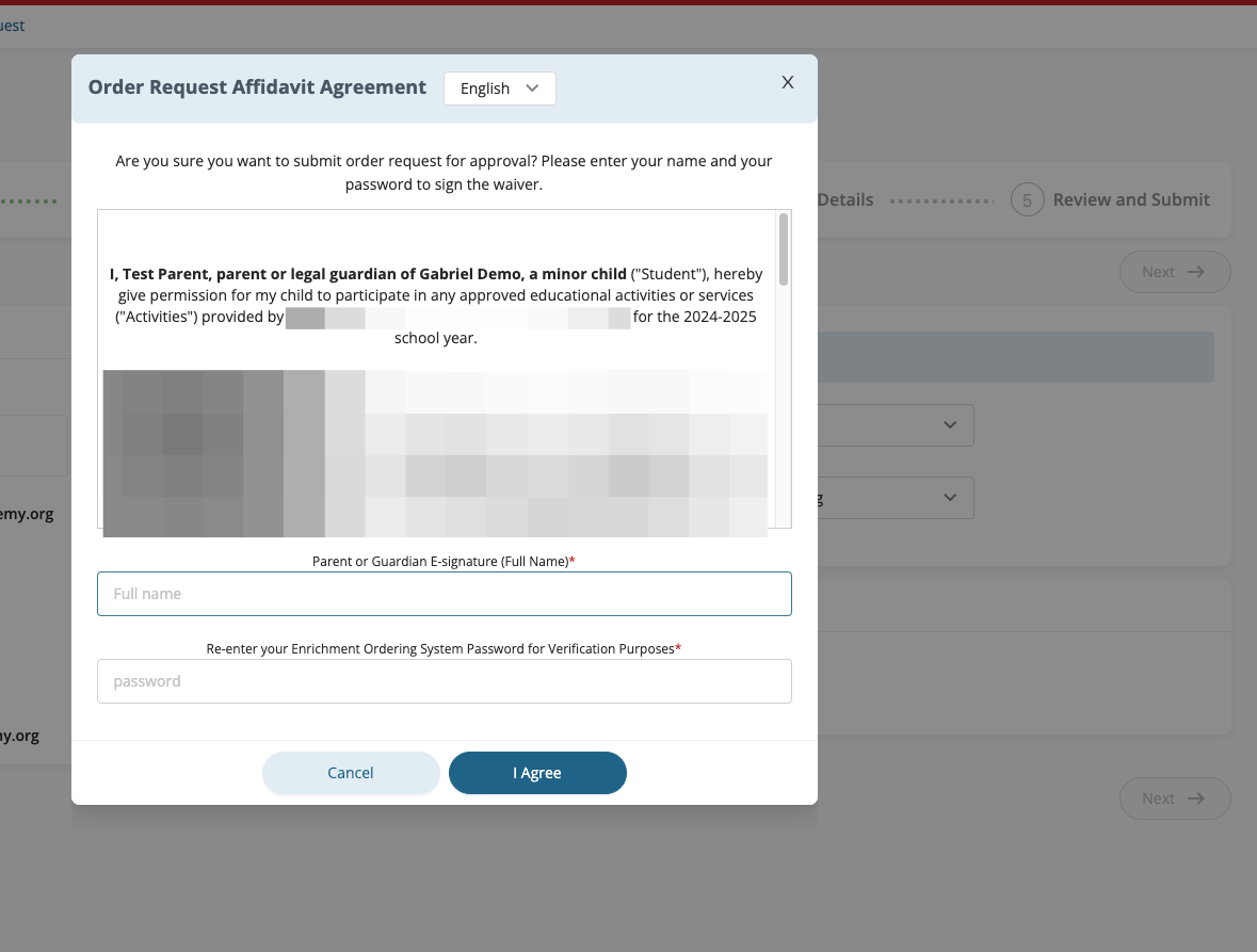 Sign Waiver or Affidavit