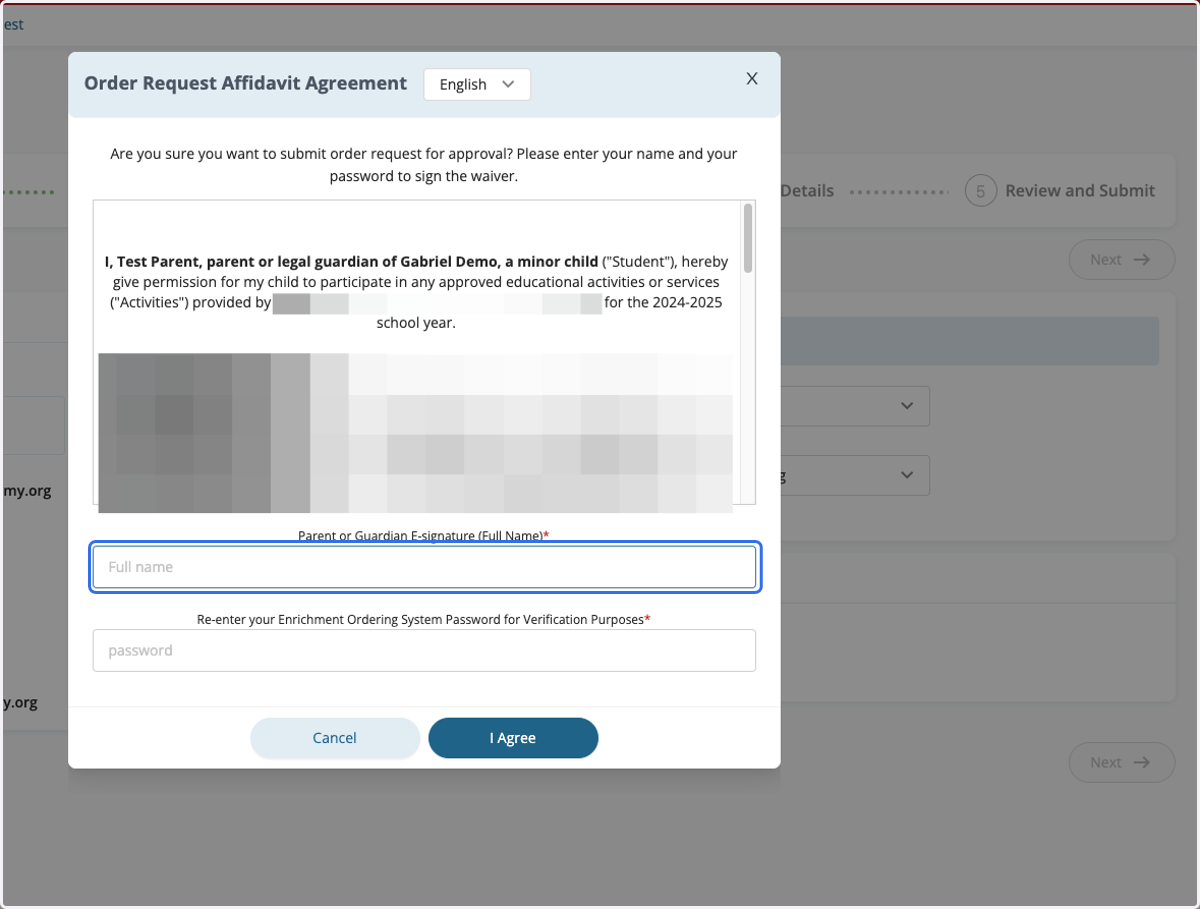 Sign Waiver or Affidavit