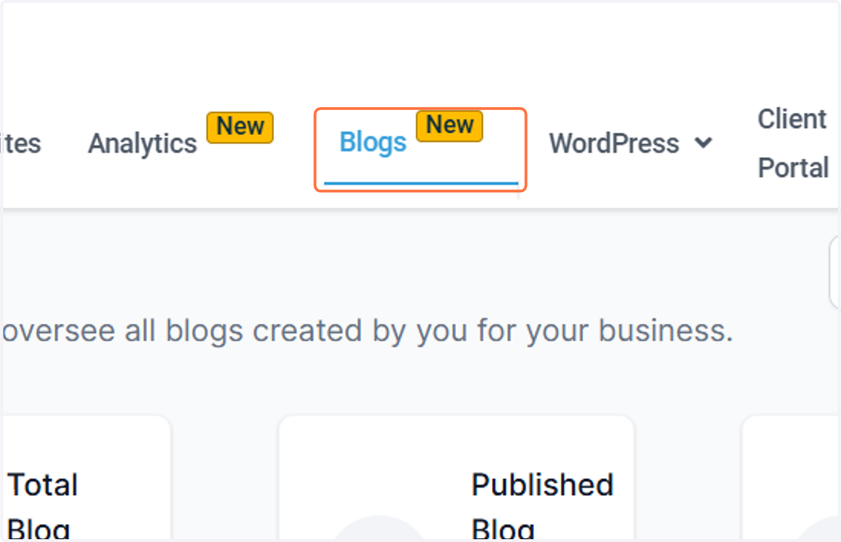Click on Blogs…