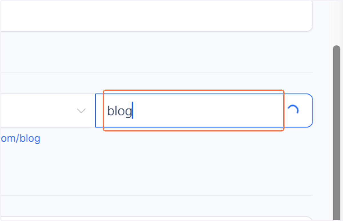 Add the slug. This is what will follow the URL. eg http://webside.com/blog