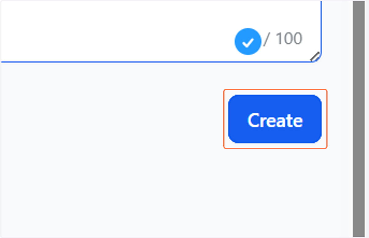 Click on Create