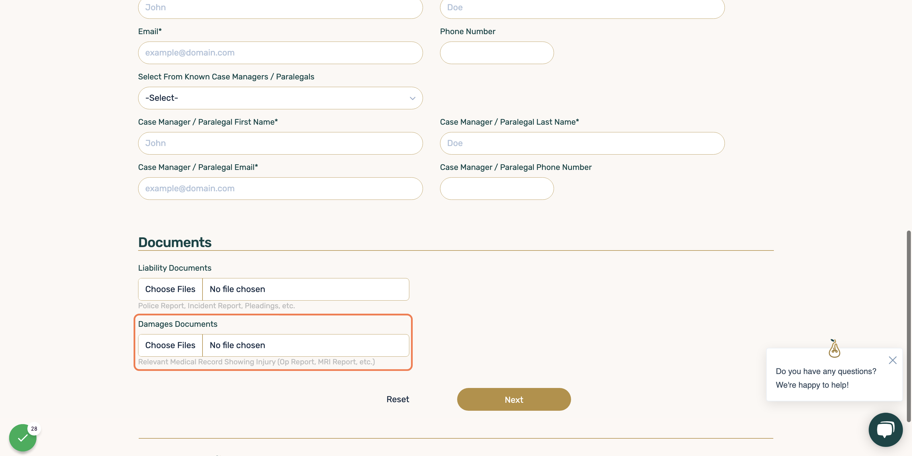 And Damages Documents…