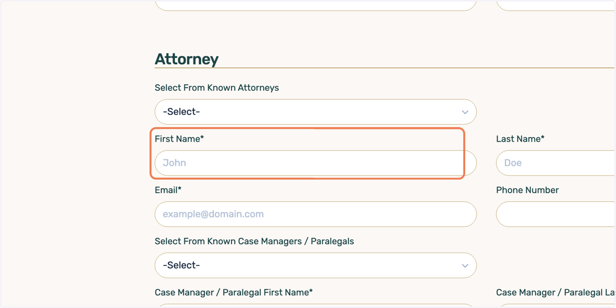 Or add a new Attorney