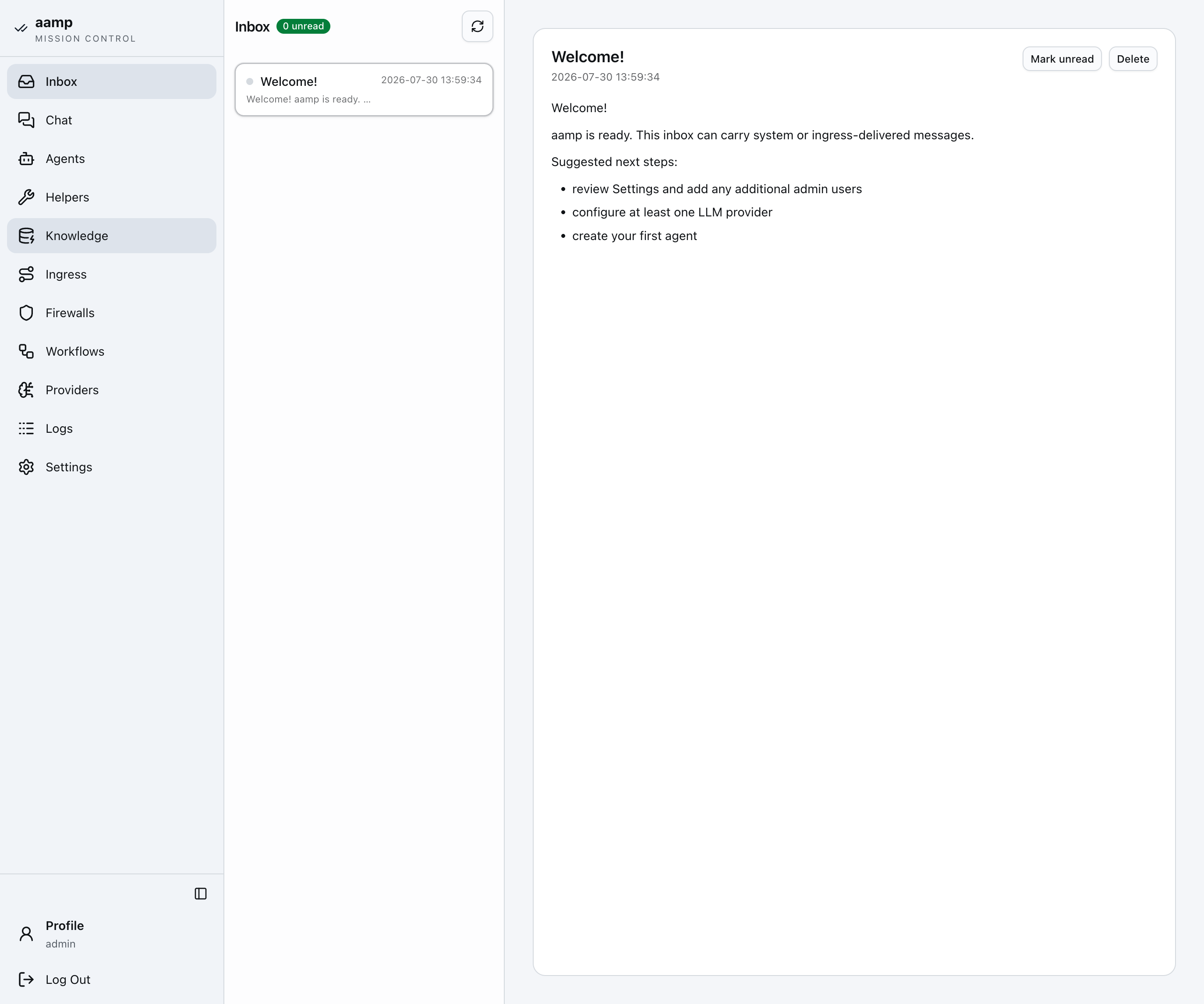 Step 1 of the RAG knowledge base walkthrough