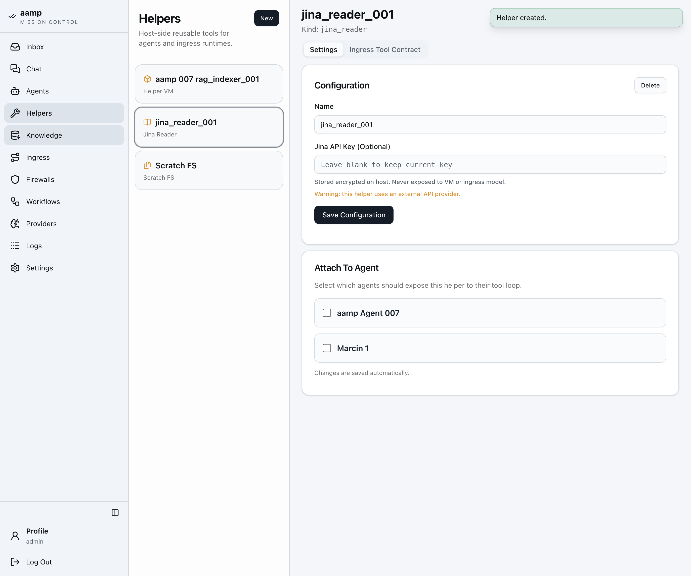 Step 13 of the RAG knowledge base walkthrough
