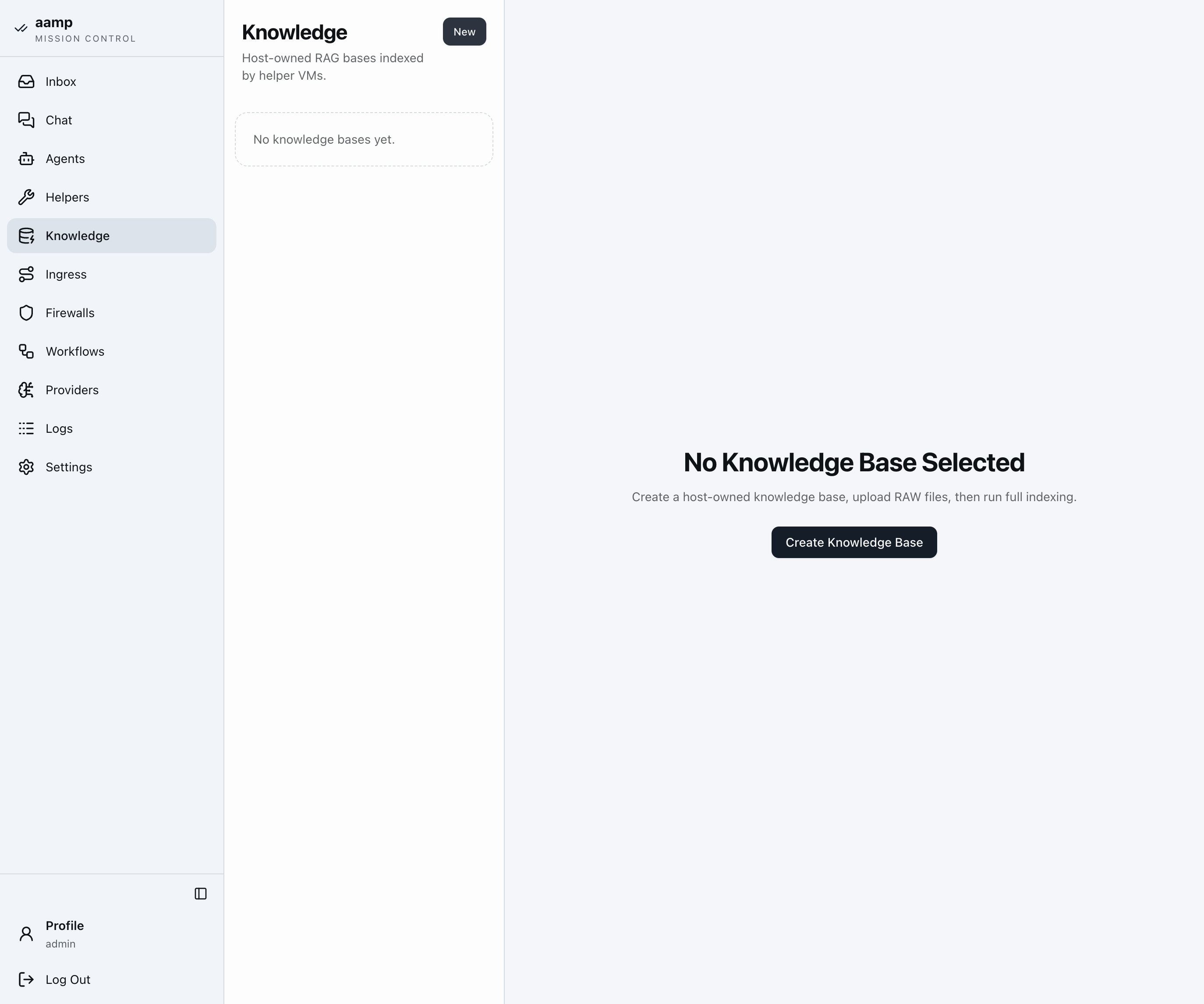 Step 2 of the RAG knowledge base walkthrough