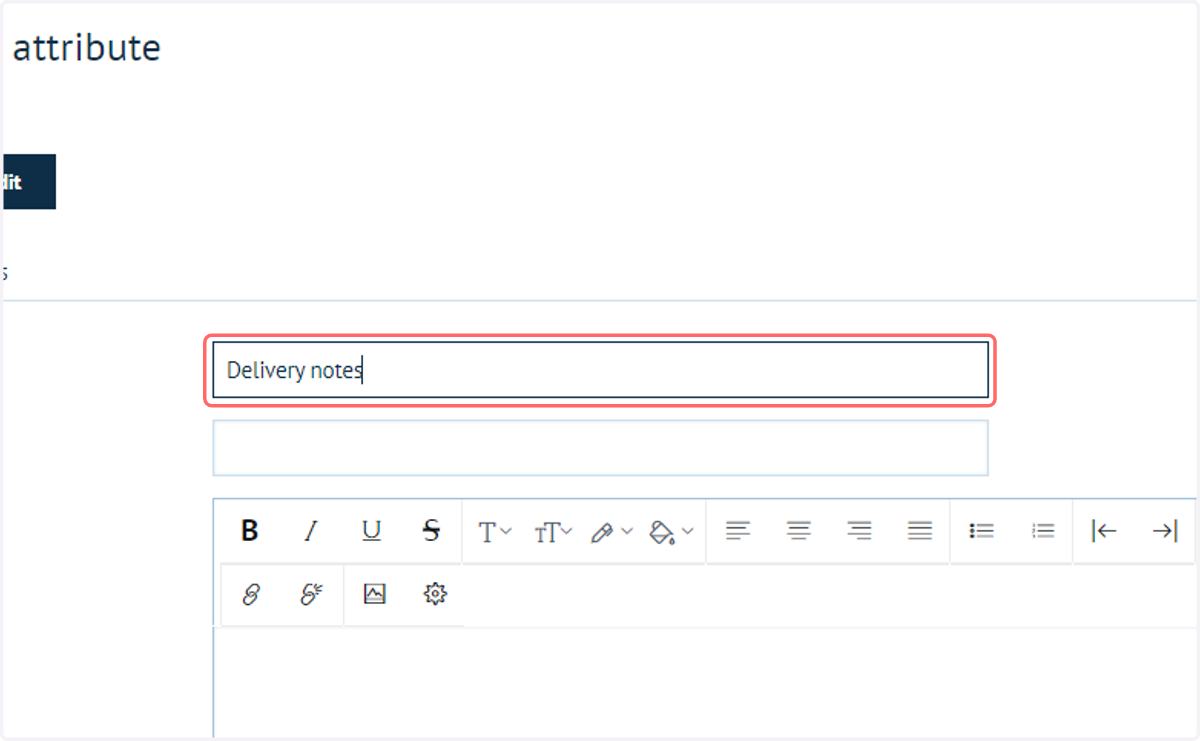 Type "Delivery notes"