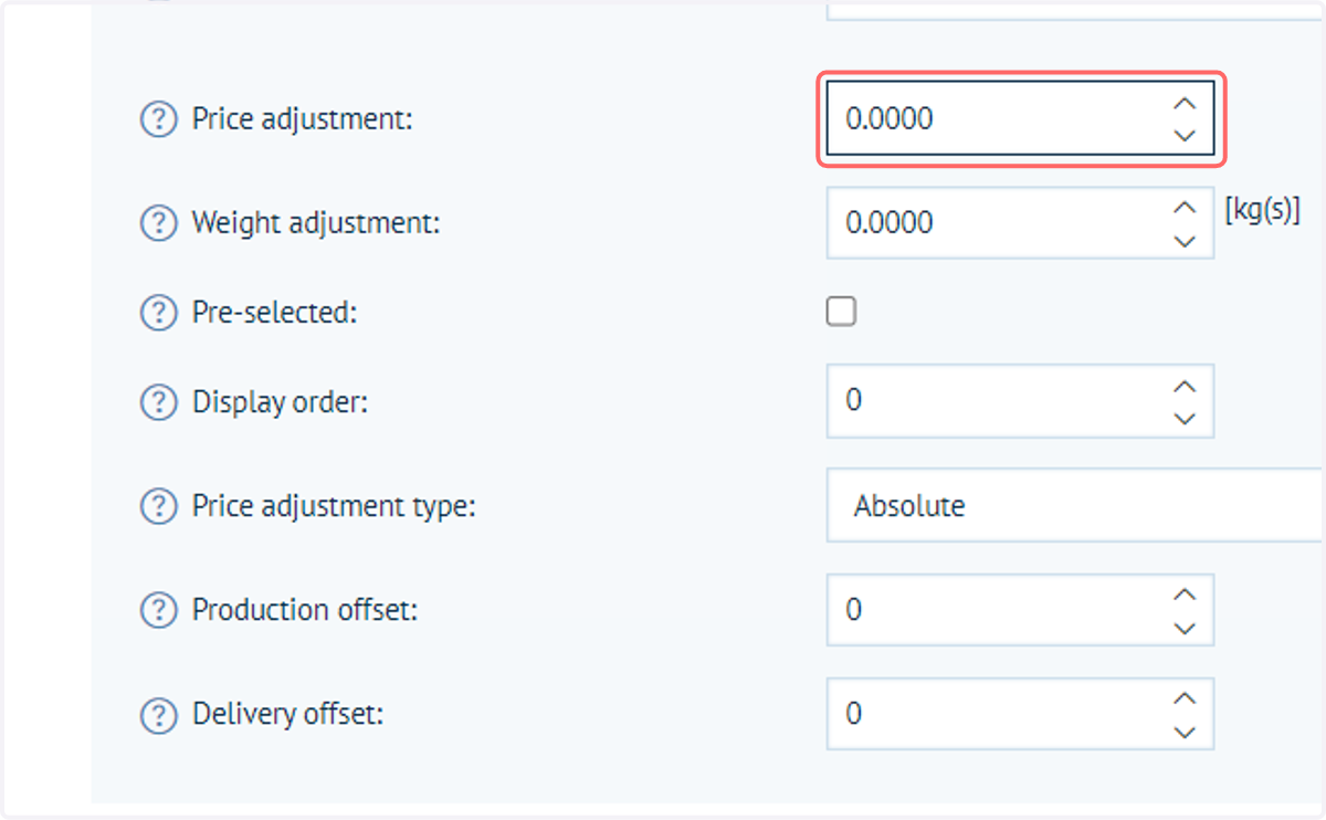 Optionally apply pricing adjustments