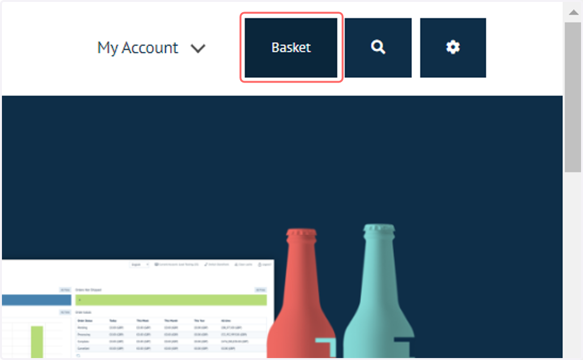 Click on Basket