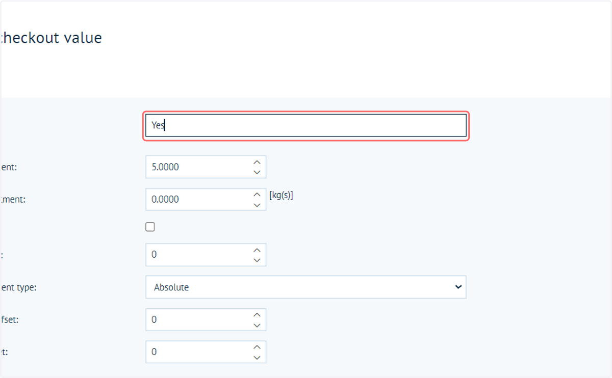 Type the name of the Attribute Value